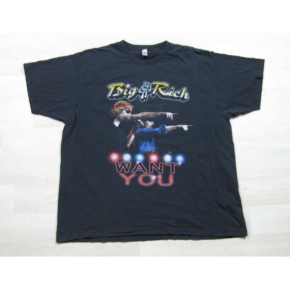 Vintage Y2K Big and Rich T-Shirt Mens (XL) 2005 Comin To Your City Tour Country